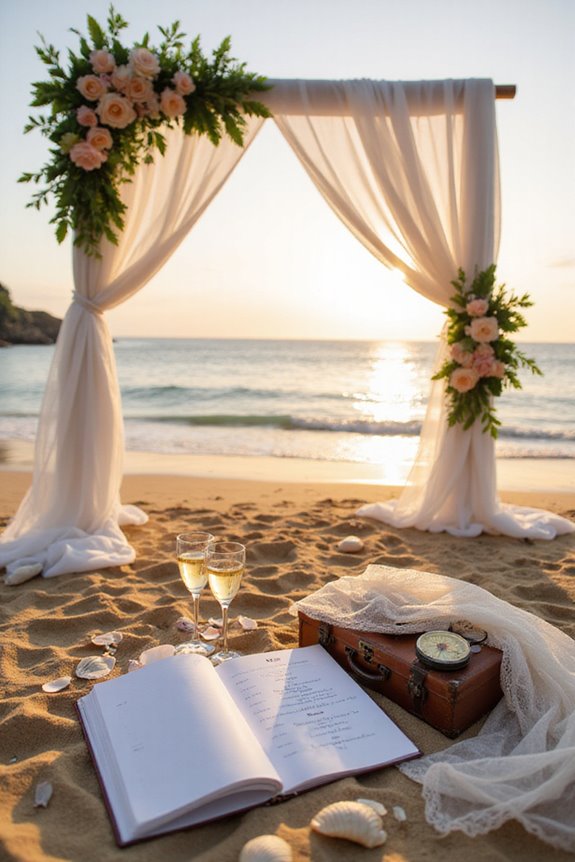 beach wedding planning timeline