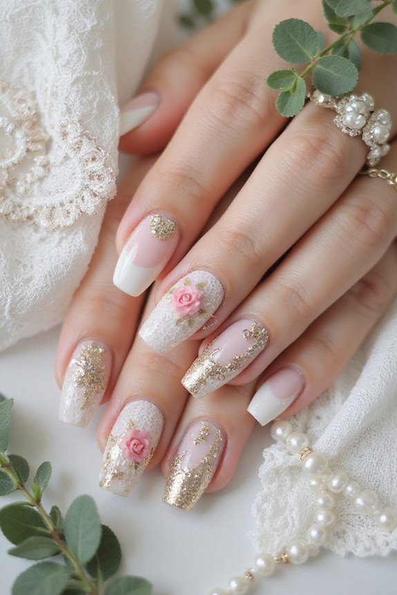 bridal nail design inspiration