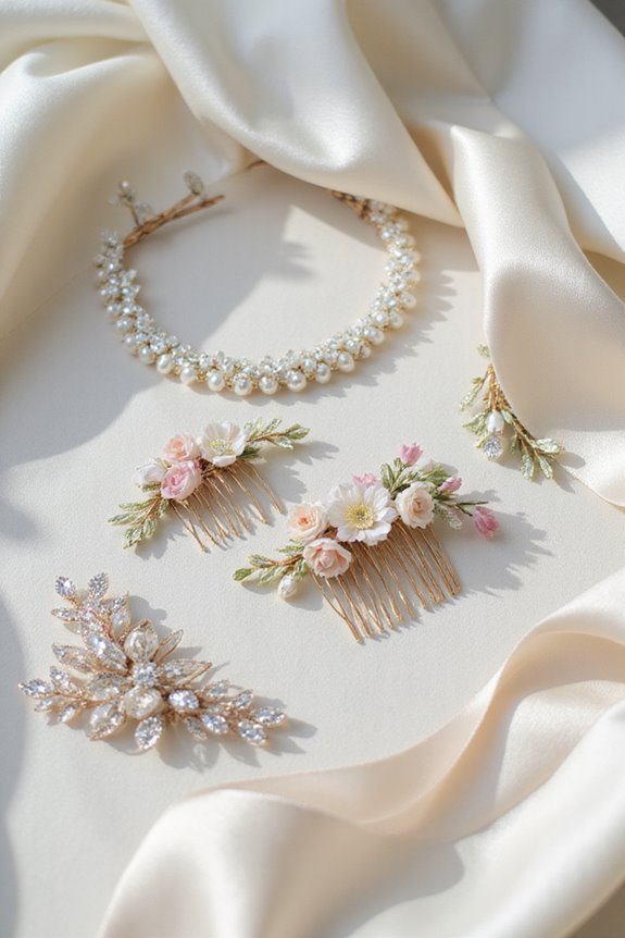 bridal party hair accessories