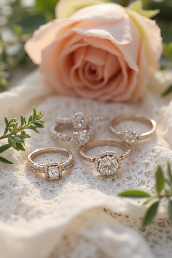 choosing moissanite wedding rings