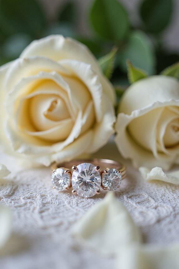 choosing three stone wedding rings