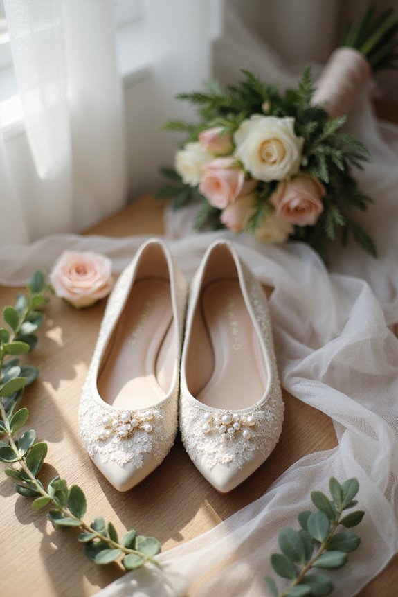 comfortable and stylish wedding flats