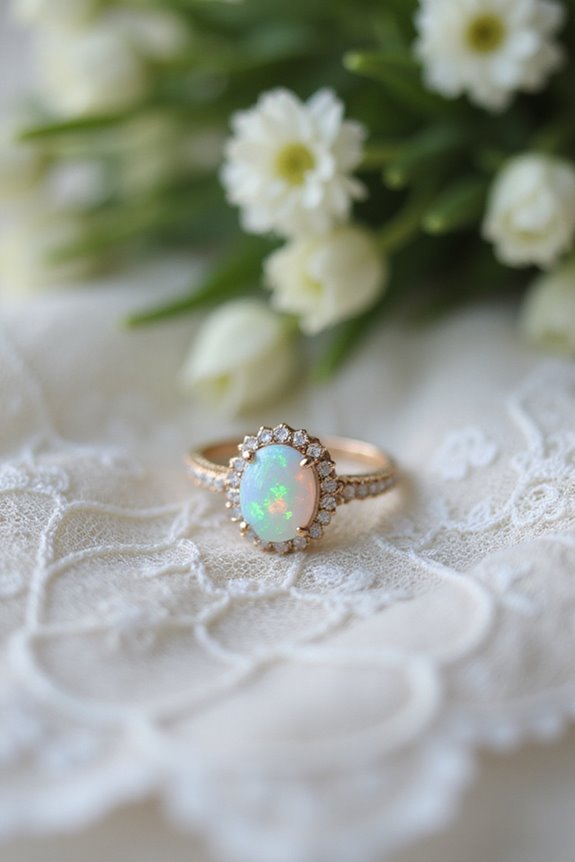 dazzling opal wedding rings