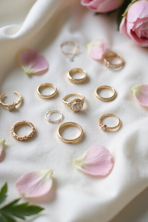 elegant gold wedding rings