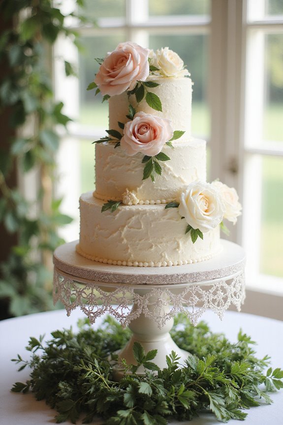 elegant wedding cake displays