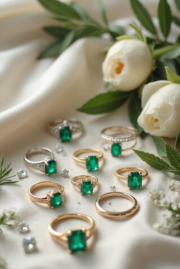 emerald wedding rings collection