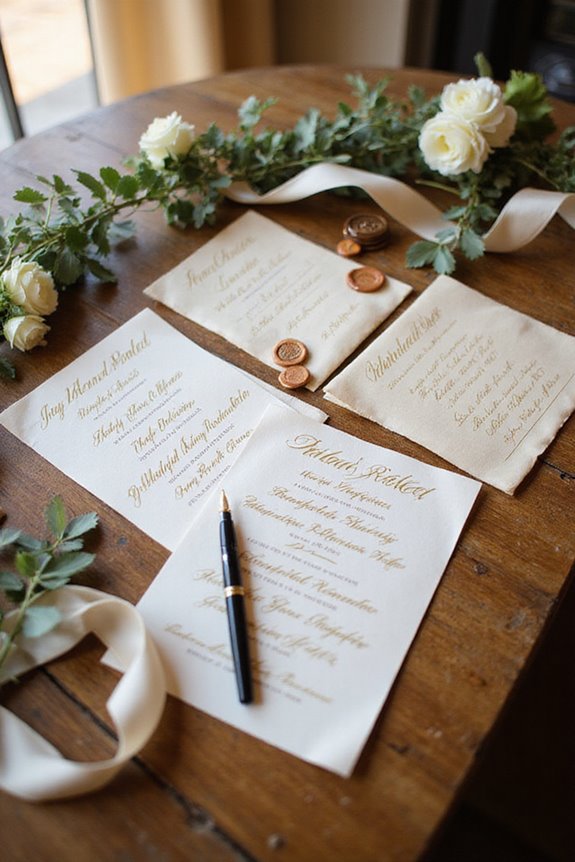guest list and invitations