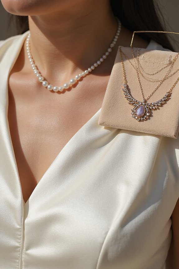 jewelry matches neckline styles