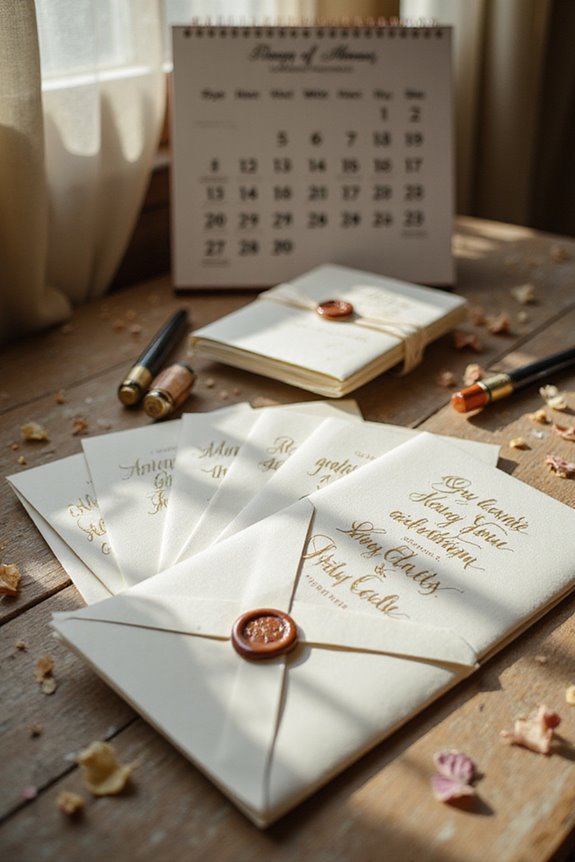 mail invitations six weeks