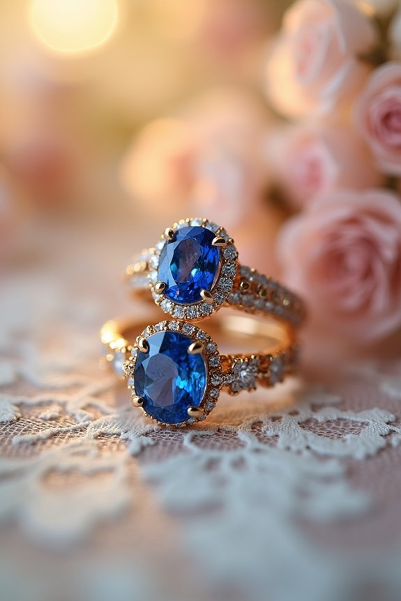 sapphire wedding rings selection