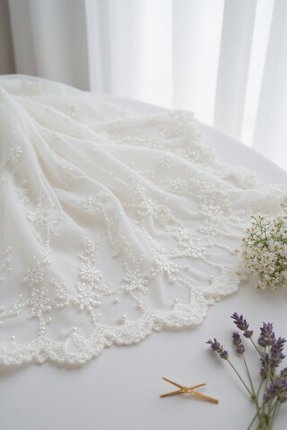 stunning bridal veil embellishments