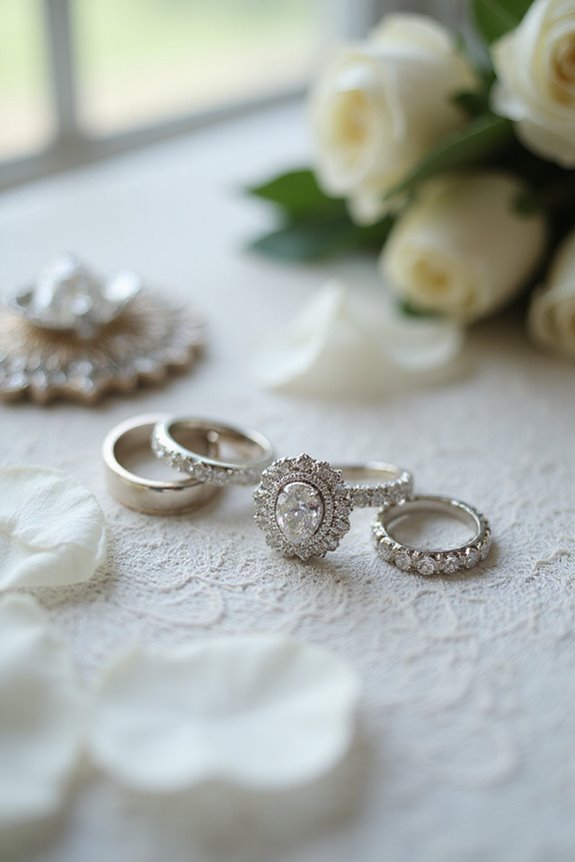 stunning halo wedding rings