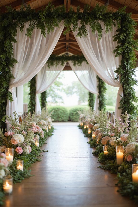 stunning wedding aisle decor