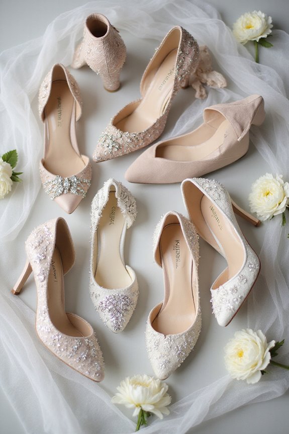 stylish and comfortable wedding heels