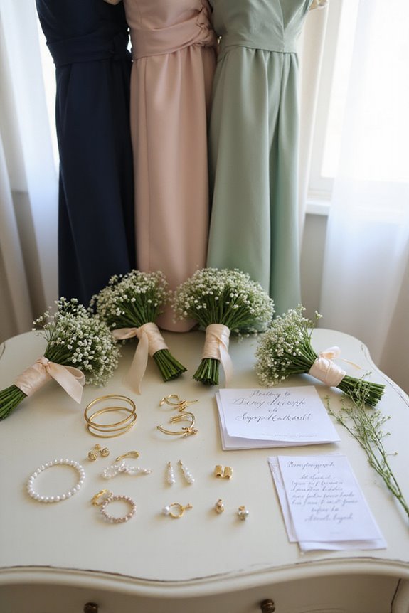 unified accessories for bridesmaids
