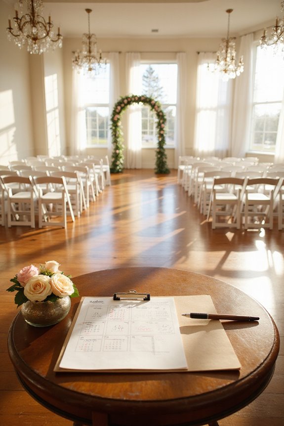 venue booking lead time
