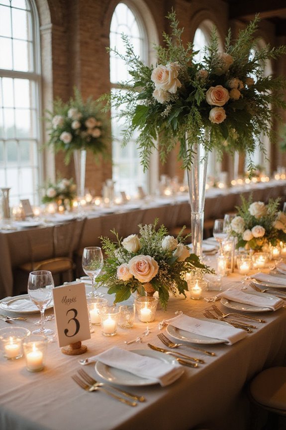 wedding table number considerations
